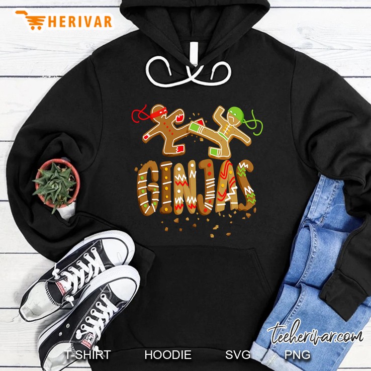 Ginjas Gingerbread Ninjas Funny Christmas Treats Hoodie
