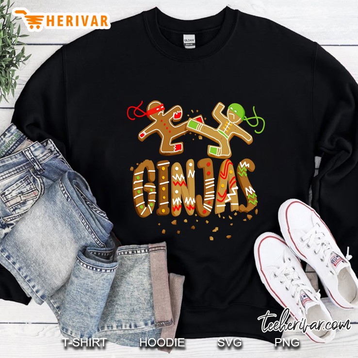 Ginjas Gingerbread Ninjas Funny Christmas Treats Sweatshirt