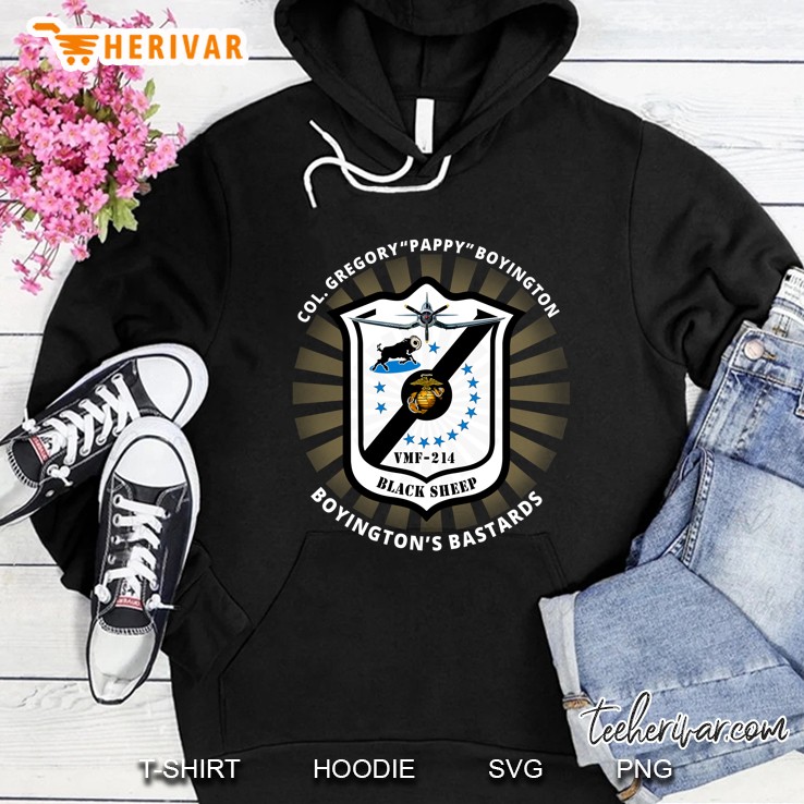 Col. Greg Pappy Boyington Black Seep Squadron Hoodie