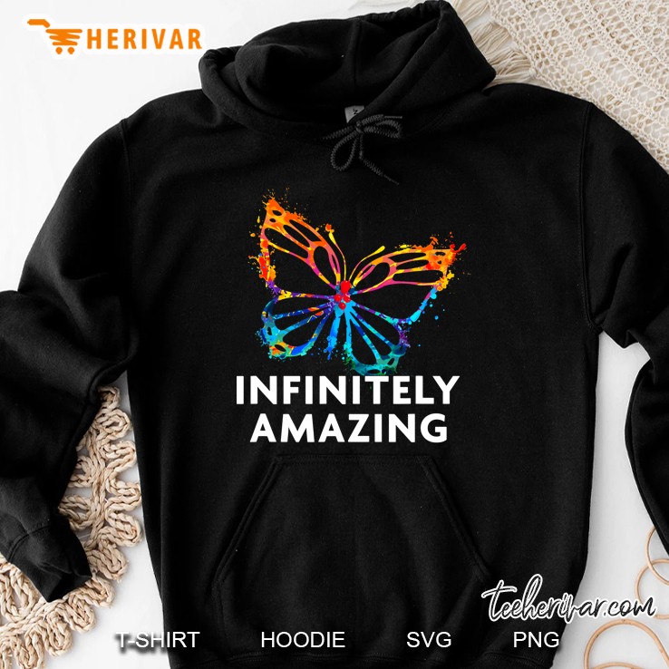 Red Instead Autism - Infinitely Amazing Butterfly Hoodie