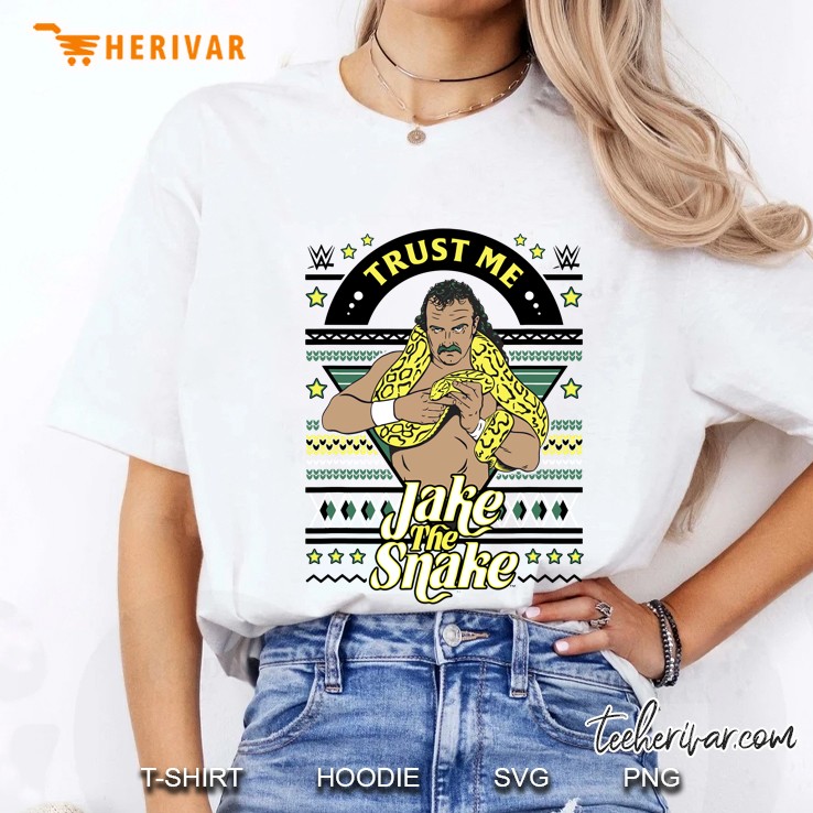 Wwe Christmas Ugly Sweater Jake The Snake Ladies Tee