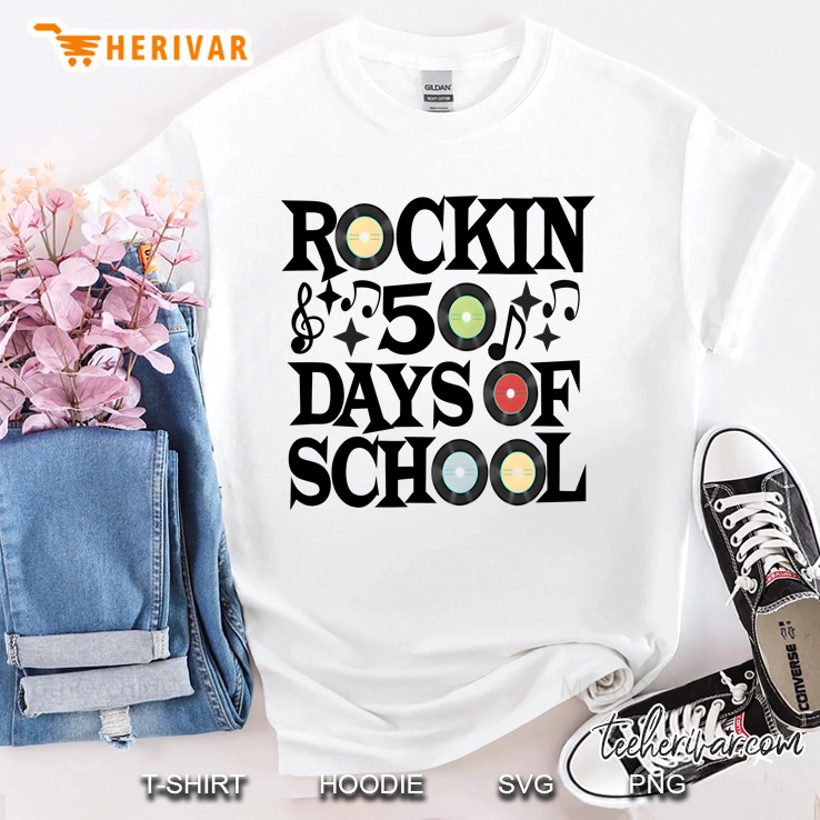 Rockin 50 Days Of School 50Th Day Of School T-Shirts, Hoodies, SVG ...