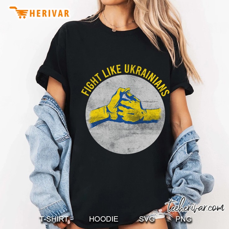 Vintage Fight Like Ukrainians Flag Ladies Tee