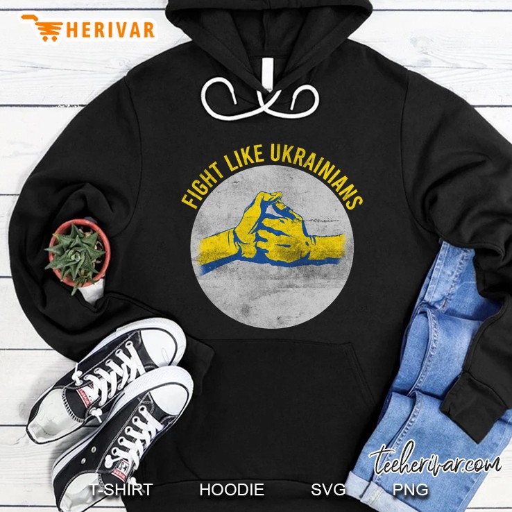 Vintage Fight Like Ukrainians Flag Hoodie