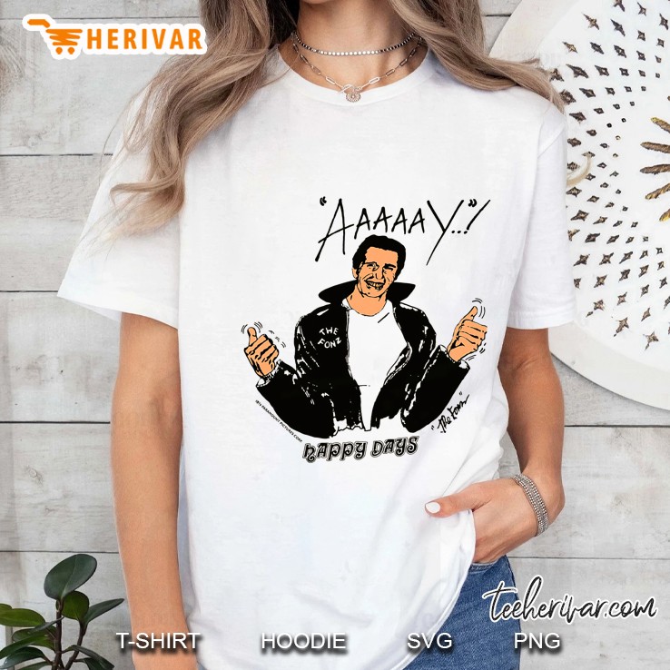 Fonzie The Fonz Happy Days Ladies Tee