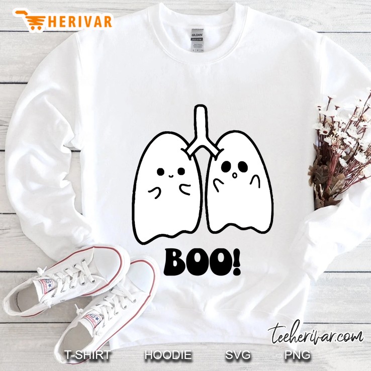 Funny Boo Lungs Ghost Halloween Respiratory Therapist Rt Sweatshirt