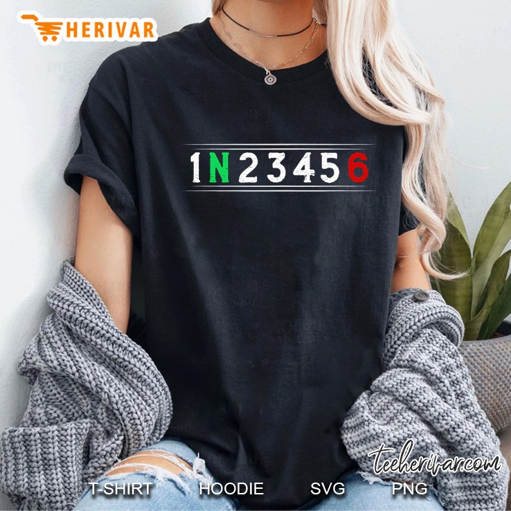 1N23456 Wheelie Enduro Clothes Moped Chopper Motocross Ladies Tee