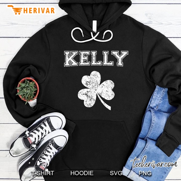 Kelly Irish Surname - Shamrock Family Outfit St Patricks Day Hoodie