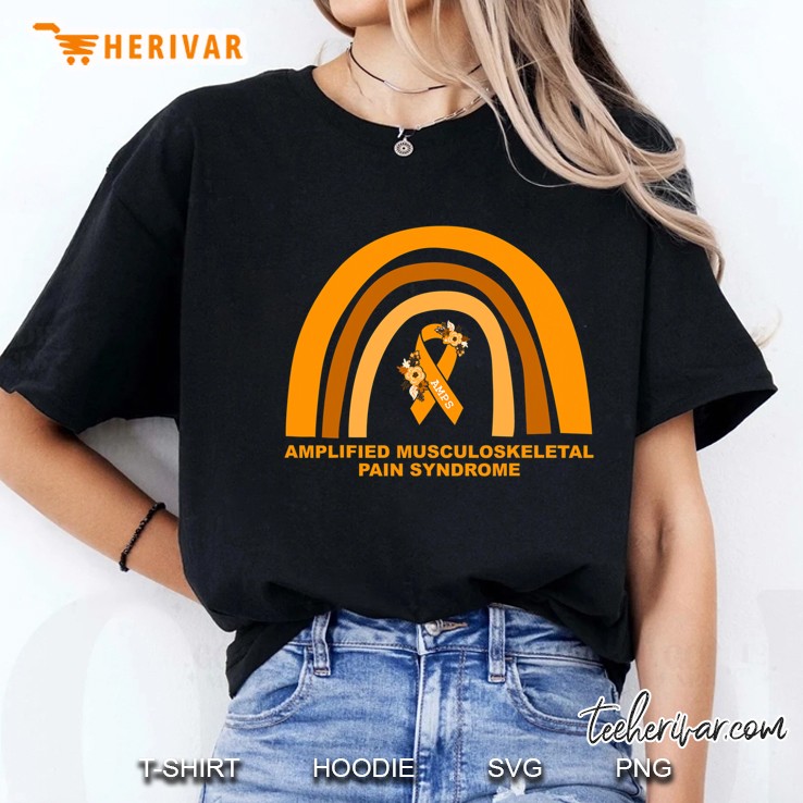 Amplified Musculoskeletal Pain Syndrome Amps Orange Rainbow Ladies Tee