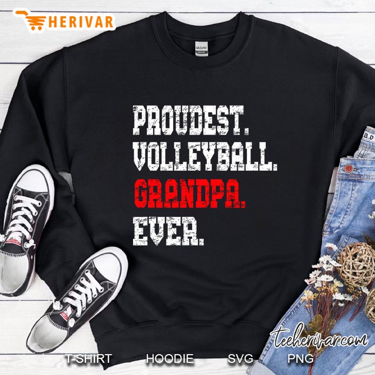 Custom Volleyball Grandpa Tshirt, Best Grandpa Ever Gift Sweatshirt