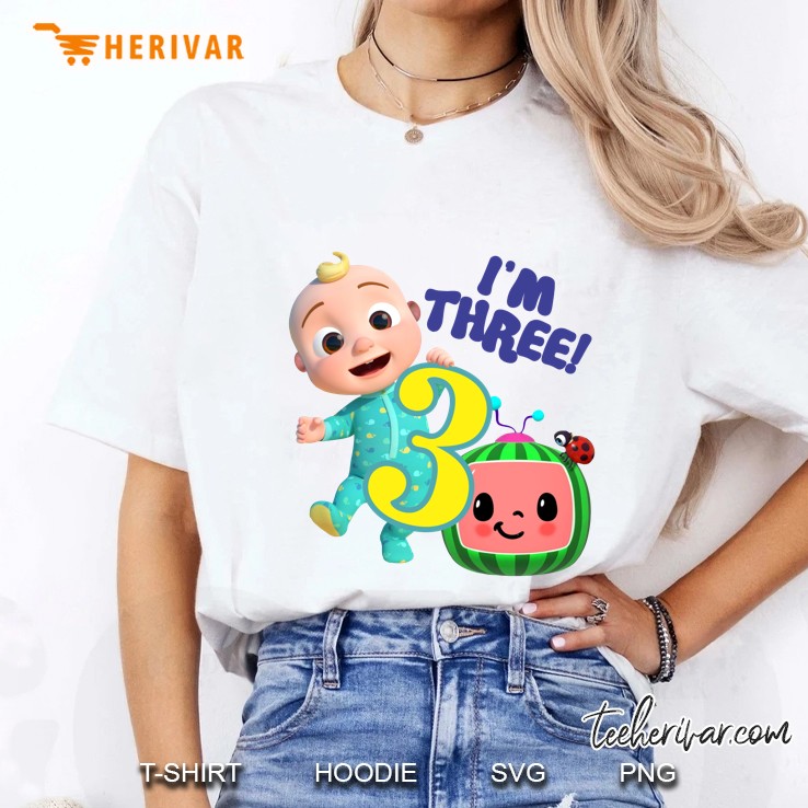 Coco-Melon Birthday Im 3 Ladies Tee