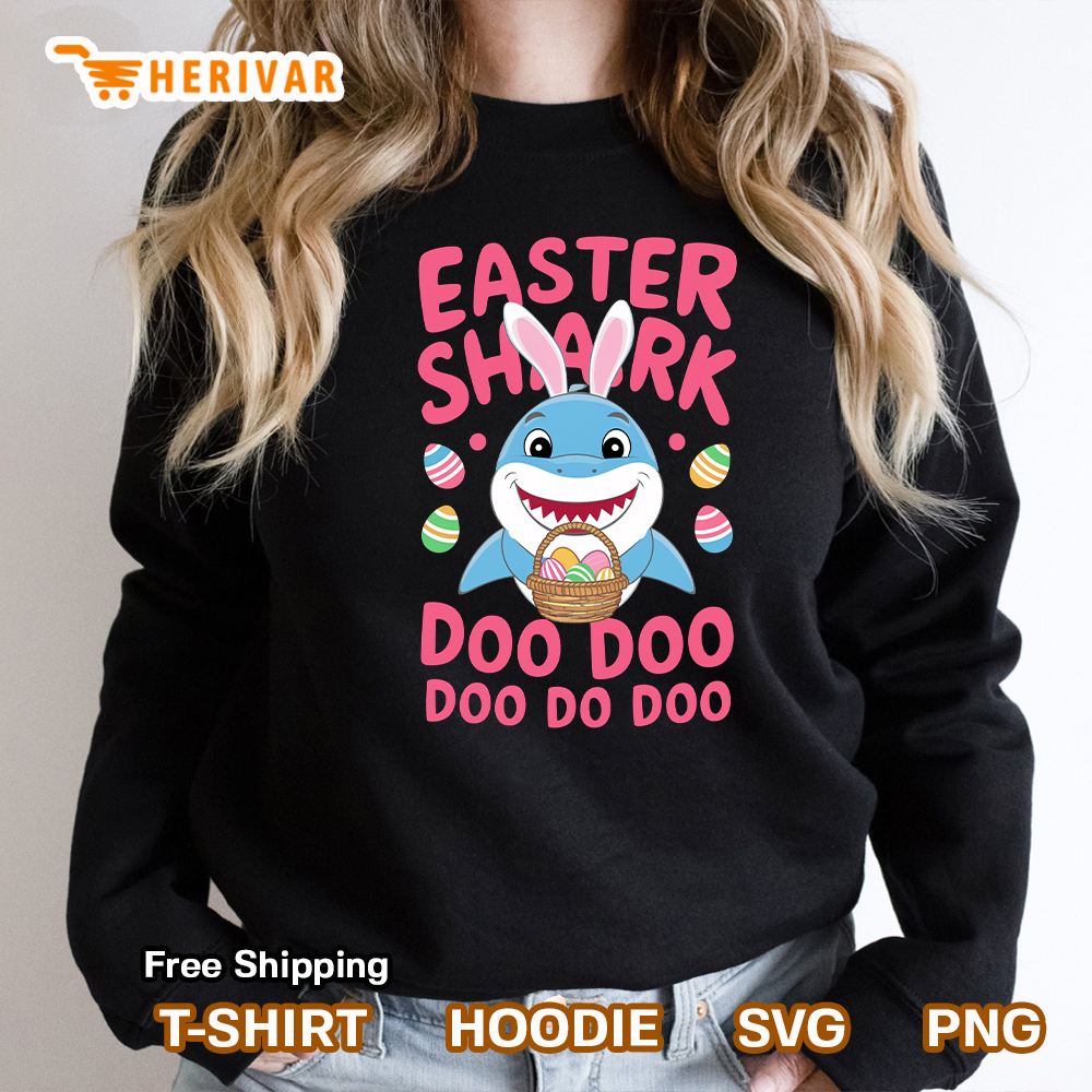 Cute Easter Bunny Shark Boys and Girls Easter Sunday T-shirt Mugs
