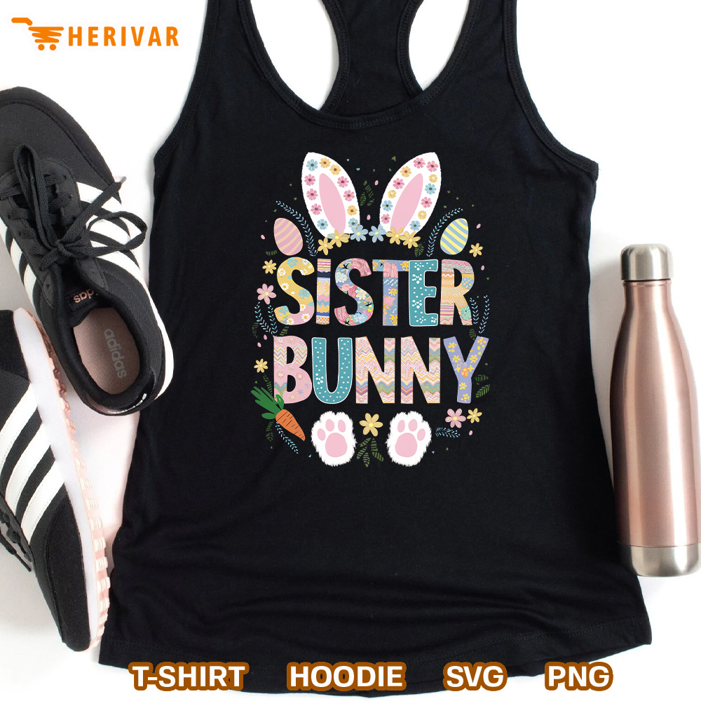 Happy Easter day 2024 Ears Family Matching women Sister Bunny T-shirt Mugs